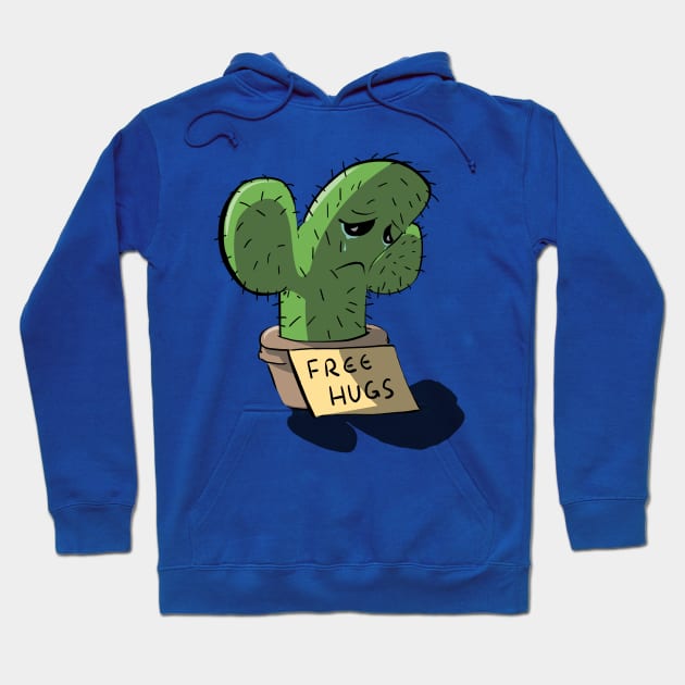 Free Hugs Sad Cactus Hoodie by BunnyMaelstrom